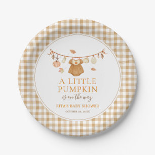 A Little Pumpkin Girl Autumn Fall Baby Shower Paper Plates