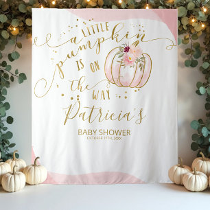 A Little Pumpkin Girl Baby Shower Backdrop