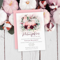 A Little Pumpkin Girl Baby Shower Invitation