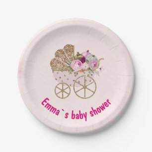 A Little Pumpkin Girl Baby Shower  Paper Plates