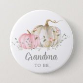 A Little Pumpkin Girl Grandma to Be Button (Front)