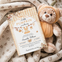 A Little Pumpkin Girl Modern Fall Baby Shower