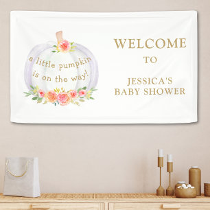 A Little Pumpkin Girl's Fall Baby Shower Banner