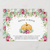 A Little Pumpkin Girly Floral Thank you Invitation (Front/Back)