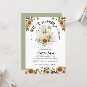 A Little Pumpkin Greenery Baby Shower Invitation