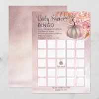 A Little Pumpkin Is Blooming Pink Baby  Bingo Card