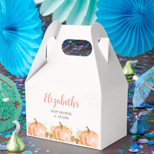a Little Pumpkin is on her Way, Baby Shower Favor Boxes