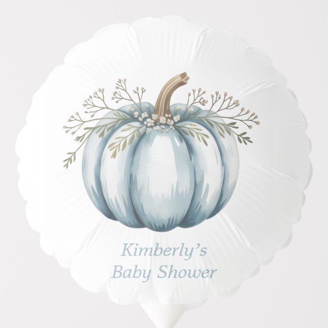 A little pumpkin is on his way Baby Shower  Balloon (Front)