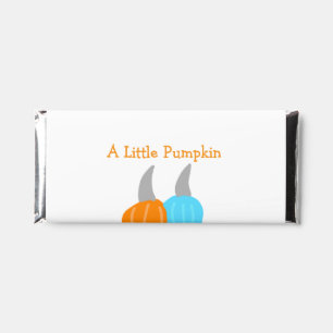 A little pumpkin is on it's way baby shower orange hershey bar favors