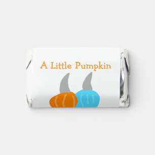 A little pumpkin is on it's way baby shower orange hershey's miniatures