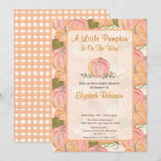 A Little Pumpkin Is On The Way Autumn Baby Shower 