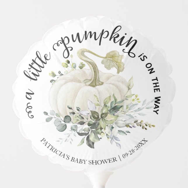  A Little Pumpkin is on the Way Baby Shower  Ballo Balloon (Front)