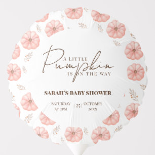 A Little Pumpkin Is On The Way Baby Shower Balloon