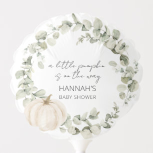 A Little Pumpkin is on the Way Baby Shower Balloon