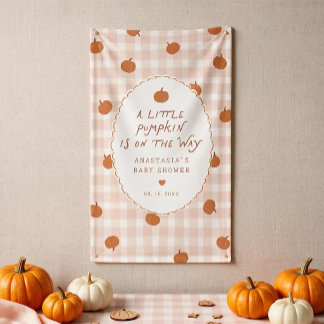 A Little Pumpkin is on the Way Baby Shower Banner