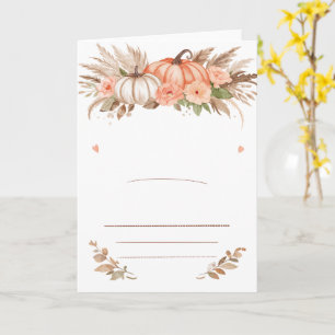 A Little Pumpkin Is on the Way Baby Shower Card 