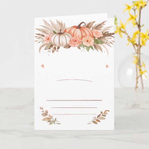 A Little Pumpkin Is on the Way Baby Shower Card