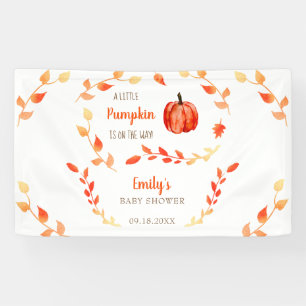 A Little Pumpkin is on the way Baby Shower Fall Banner