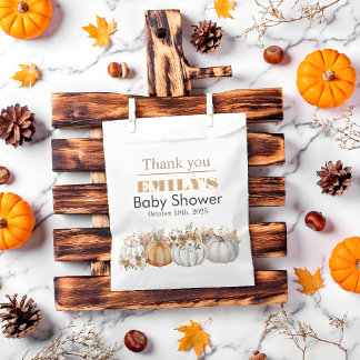 A Little Pumpkin is on the Way - Baby Shower Favor Bag