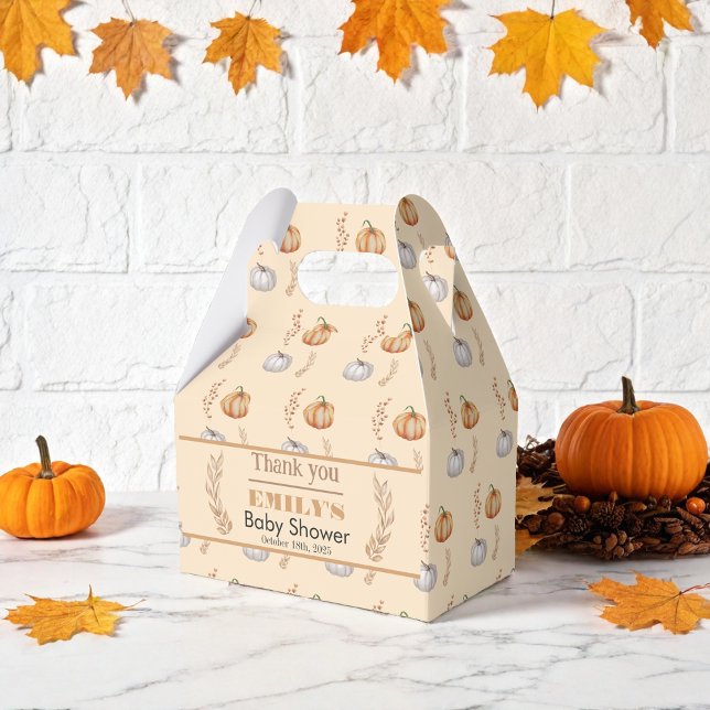 A Little Pumpkin is on the Way - Baby Shower Favor Boxes (Creator Uploaded)