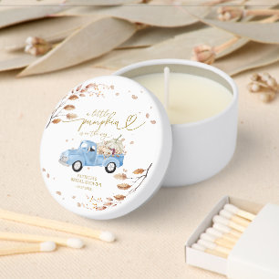 A Little Pumpkin Is On The Way Baby Shower Favor Mini Candle Favors