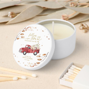 A Little Pumpkin Is On The Way Baby Shower Favor Mini Candle Favors