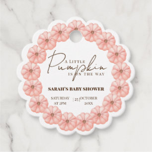 A Little Pumpkin Is On The Way Baby Shower  Favor Tags