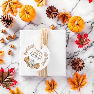A Little Pumpkin is on the Way - Baby Shower Favor Tags