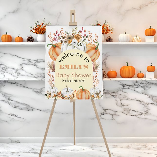 A Little Pumpkin is on the Way - Baby Shower Foam Board (Creator Uploaded)