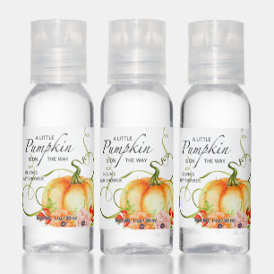 A Little Pumpkin is on the Way Baby Shower Hand Sanitizer