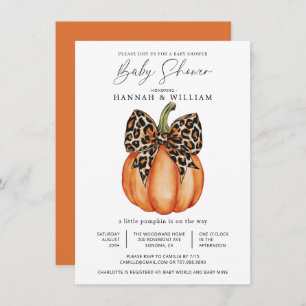 A Little Pumpkin Is On The Way Baby Shower Invitation