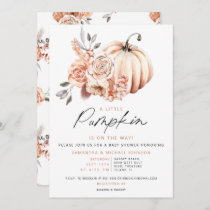 A Little Pumpkin Is on the Way Baby Shower Invitation