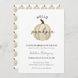 A Little Pumpkin is on the way baby shower Invitation