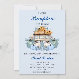 A Little Pumpkin Is On The Way Baby Shower Invitation