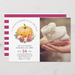 A Little Pumpkin is On the Way Baby Shower Invitation