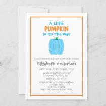 A Little Pumpkin Is On The Way Baby Shower Invitation