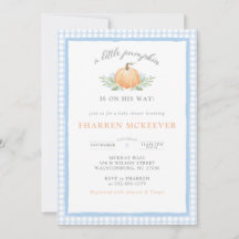 A Little Pumpkin is On the Way Baby Shower Invite