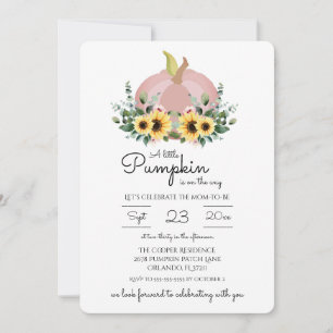 A little Pumpkin is on the way Baby Shower Invite