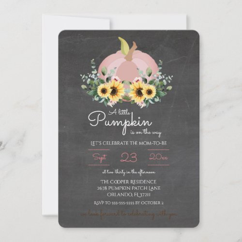 A little Pumpkin is on the way Baby Shower Invite