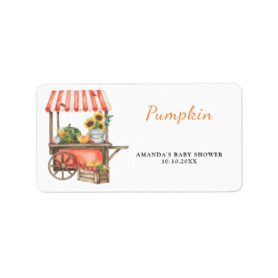 A Little Pumpkin is on the way Baby Shower Label