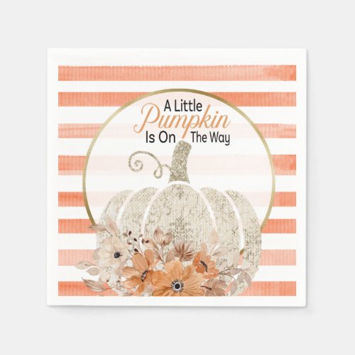 A Little Pumpkin Is On The Way _ Baby Shower   Napkins