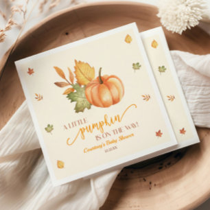 A Little Pumpkin Is On The Way! Baby Shower Napkins