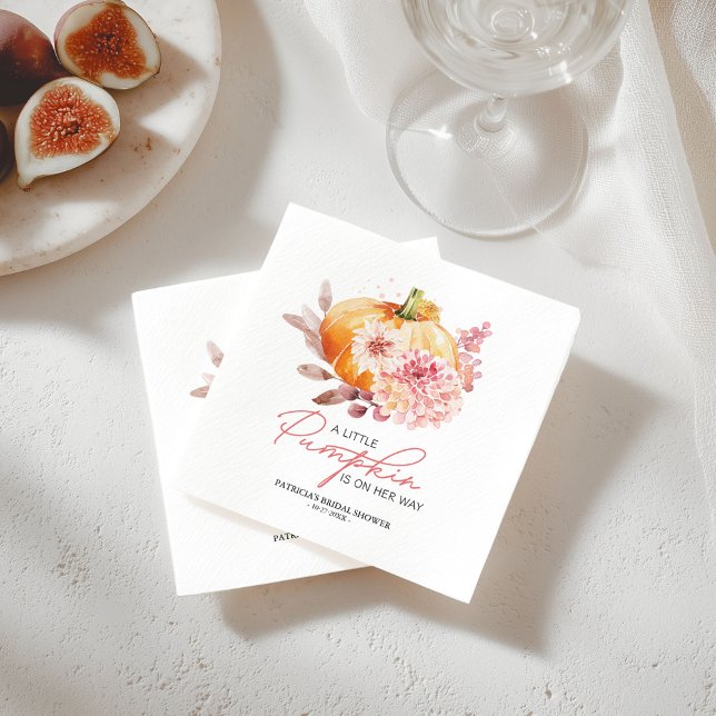 A Little Pumpkin Is On The Way Baby Shower Napkins (Creator Uploaded)