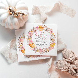 A Little Pumpkin Is On The Way Baby Shower Napkins