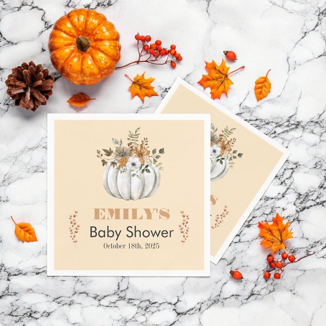 A Little Pumpkin is on the Way - Baby Shower Napkins (Creator Uploaded)