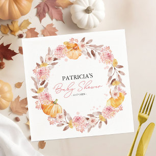 A Little Pumpkin Is On The Way Baby Shower Napkins