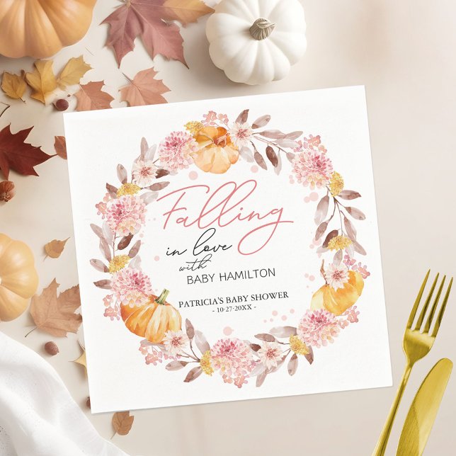 A Little Pumpkin Is On The Way Baby Shower Napkins (Creator Uploaded)