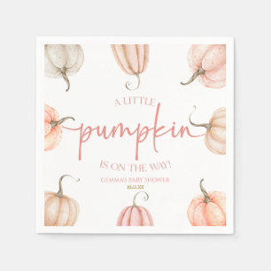 A Little Pumpkin Is On The Way! Baby Shower Napkins