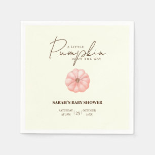 A Little Pumpkin Is On The Way Baby Shower Napkins