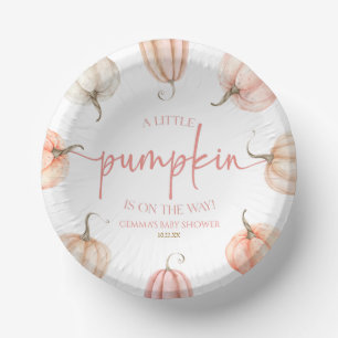 A Little Pumpkin Is On The Way! Baby Shower Paper Bowls
